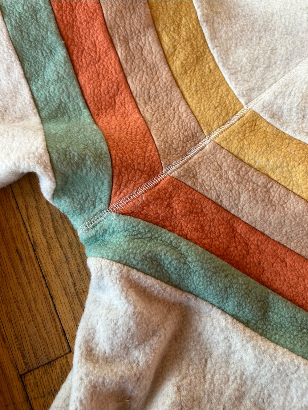 Faherty Cream Hooded Sweater with Retro Stripes - Picture 7 of 8